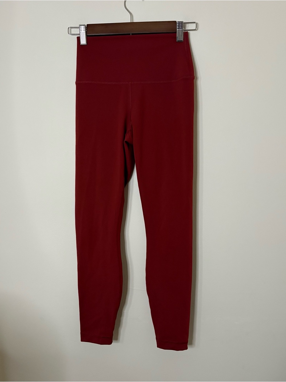 90 Degrees By Reflex Women’s Small Smooth Leggings Red Yoga Workout U7